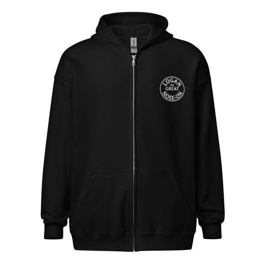 Black Unisex heavy blend zip hoodie